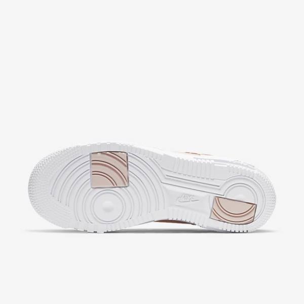 Beige / Black / White Nike Air Force 1 Pixel Women's Sneakers | NK197ONW