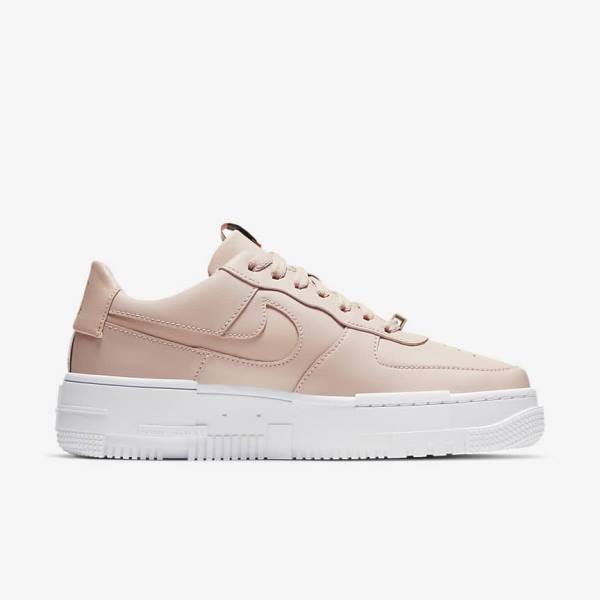 Beige / Black / White Nike Air Force 1 Pixel Women's Sneakers | NK197ONW