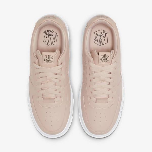 Beige / Black / White Nike Air Force 1 Pixel Women's Sneakers | NK197ONW