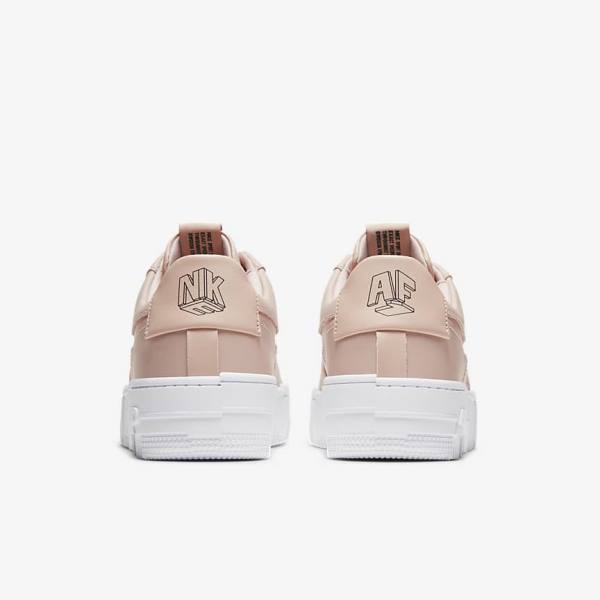 Beige / Black / White Nike Air Force 1 Pixel Women's Sneakers | NK197ONW