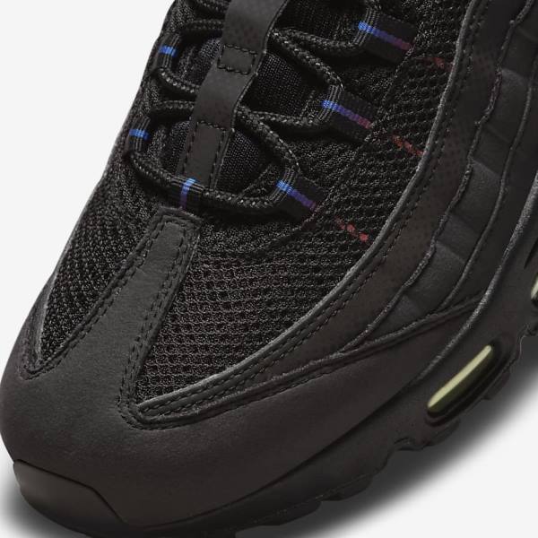 Black / Blue / Light Red Nike Air Max 95 Men's Sneakers | NK728ZKP