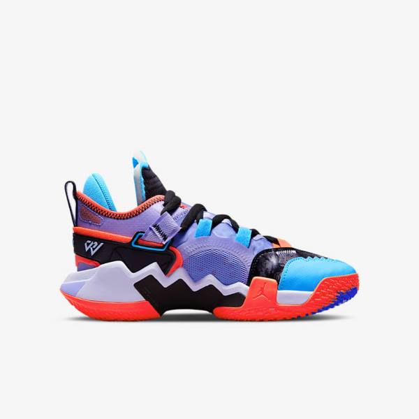 Black / Blue / Light Red Nike Jordan Why Not Zer0.5 Older Kids' Basketball Shoes | NK305KRS