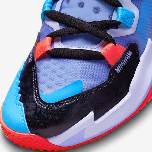 Black / Blue / Light Red Nike Jordan Why Not Zer0.5 Older Kids' Basketball Shoes | NK305KRS