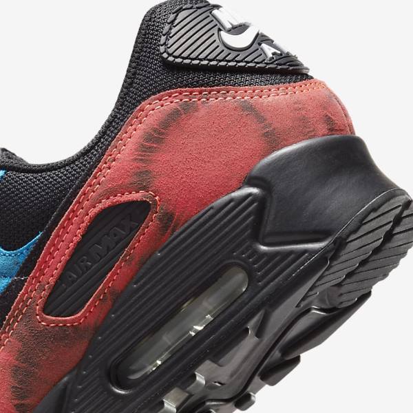 Black / Blue / Red / White Nike Air Max 90 Men's Sneakers | NK156XCR