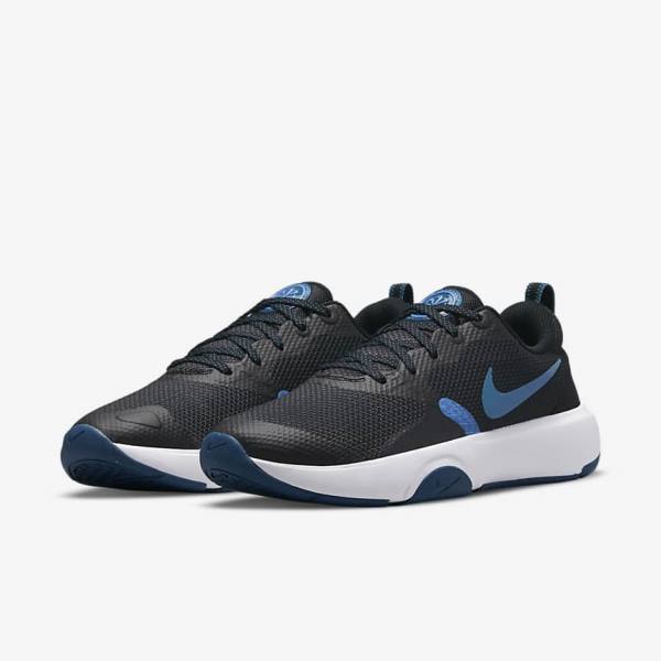 Black / Blue / White Nike City Rep TR Women's Training Shoes | NK409DRP