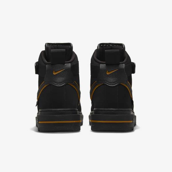 Black / Brown / Gold Nike Air Force 1 Boot Men's Sneakers | NK216MSE