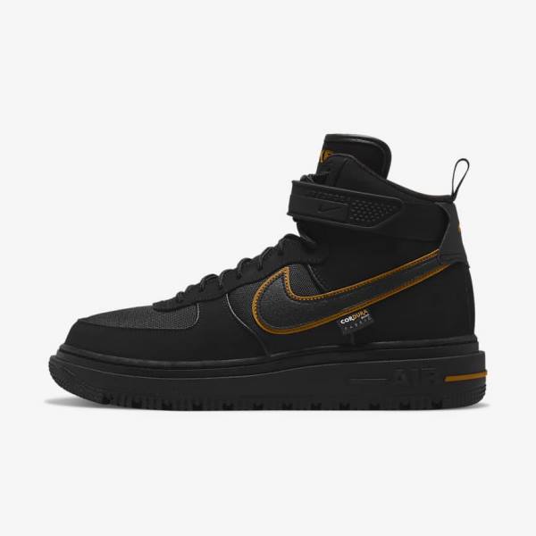 Black / Brown / Gold Nike Air Force 1 Boot Men\'s Sneakers | NK216MSE