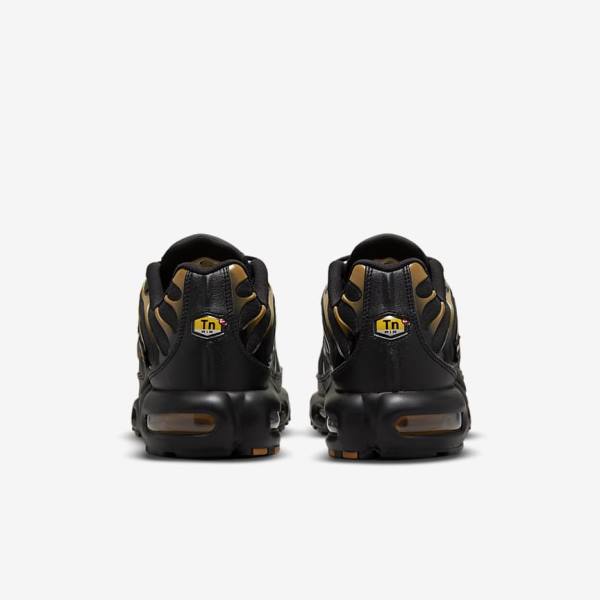 Black / Brown / Gold Nike Air Max Plus Men's Sneakers | NK035GBC