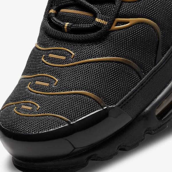 Black / Brown / Gold Nike Air Max Plus Men's Sneakers | NK035GBC