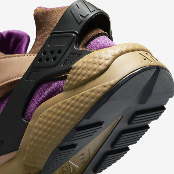 Black / Brown Nike Air Huarache LE Men's Sneakers | NK547QRC