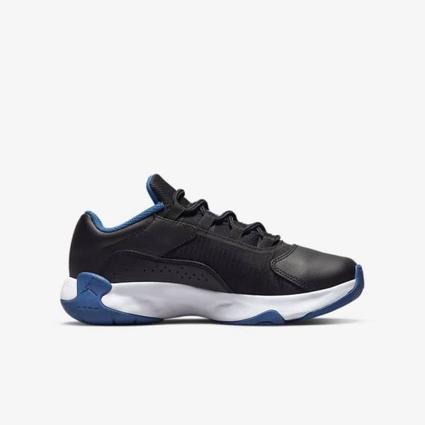 Black / Dark Blue / White Nike Air Jordan 11 CMFT Low Older Kids' Sneakers | NK462PNQ