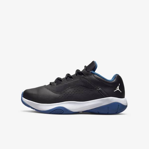 Black / Dark Blue / White Nike Air Jordan 11 CMFT Low Older Kids\' Sneakers | NK462PNQ