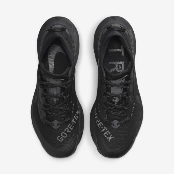 Black / Dark Grey / Black Nike Pegasus Trail 3 GORE-TEX Waterproof Trail Women's Running Shoes | NK341VFS