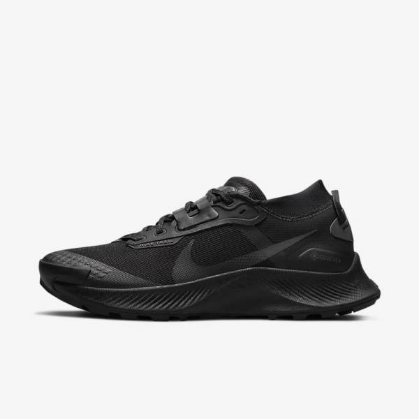 Black / Dark Grey / Black Nike Pegasus Trail 3 GORE-TEX Waterproof Trail Women\'s Running Shoes | NK341VFS