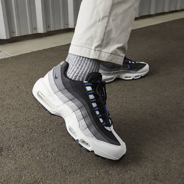 Black / Dark Grey / Blue Nike Air Max 95 Men's Sneakers | NK507AXO