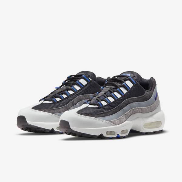 Black / Dark Grey / Blue Nike Air Max 95 Men's Sneakers | NK507AXO