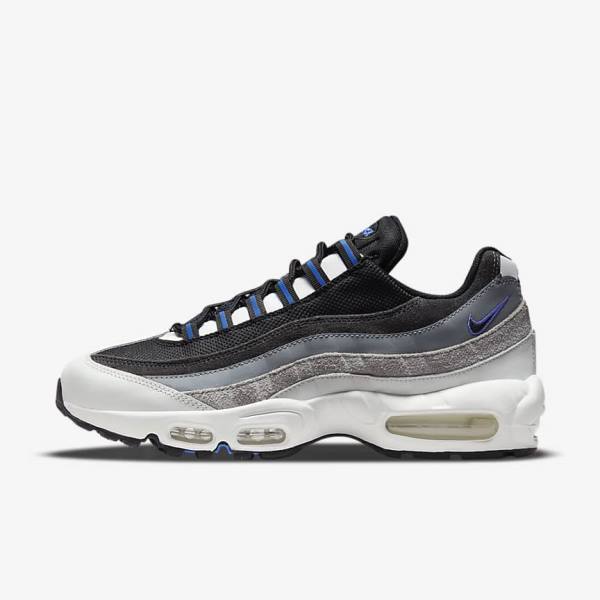 Black / Dark Grey / Blue Nike Air Max 95 Men\'s Sneakers | NK507AXO