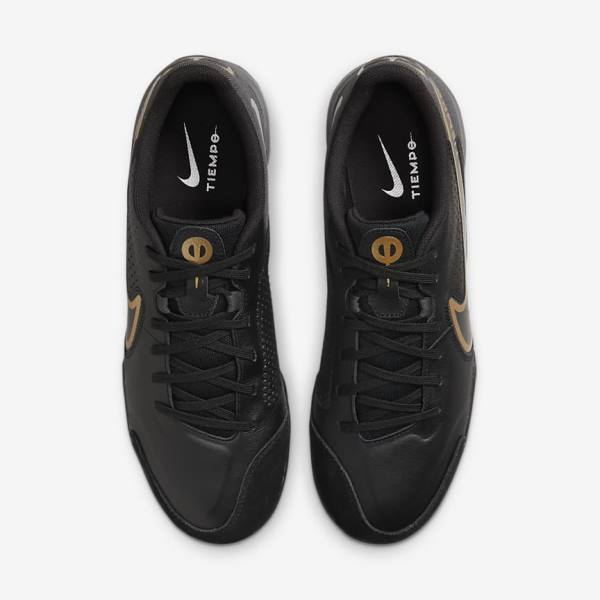 Black / Dark Grey / Metal Gold / Black Nike Tiempo Legend 9 Academy IC Indoor-Court Women's Football Shoes | NK479DBO