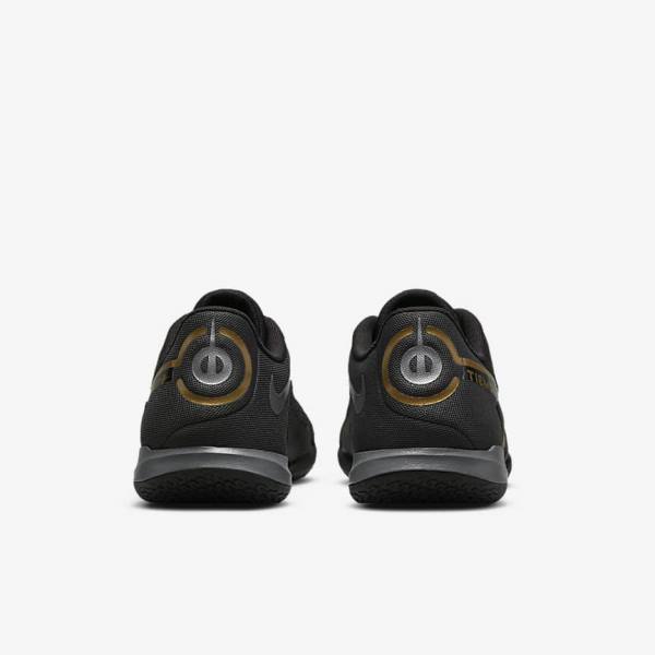 Black / Dark Grey / Metal Gold / Black Nike Tiempo Legend 9 Academy IC Indoor-Court Women's Football Shoes | NK479DBO