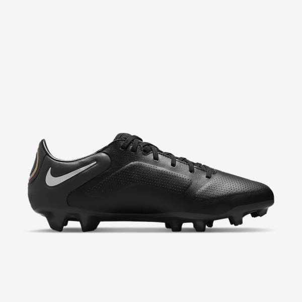 Black / Dark Grey / Metal Gold / Metal Dark Grey Nike Tiempo Legend 9 Pro FG Firm-Ground Women's Football Shoes | NK236QXS