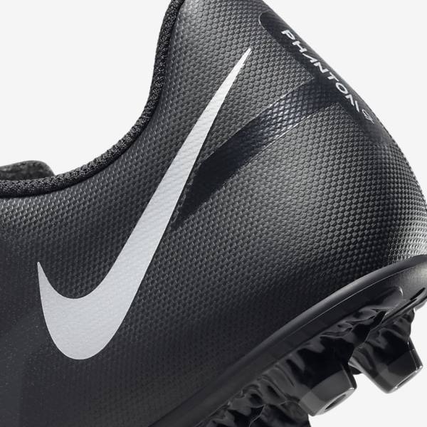 Black / Dark Grey / Metal Silver Nike Phantom GT2 Club MG Multi-Ground Women's Football Shoes | NK352GLQ