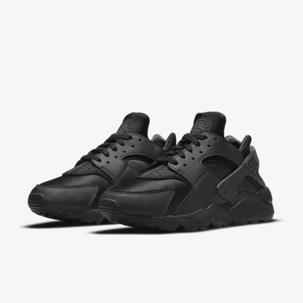 Black / Dark Grey Nike Air Huarache Men's Sneakers | NK617DNU