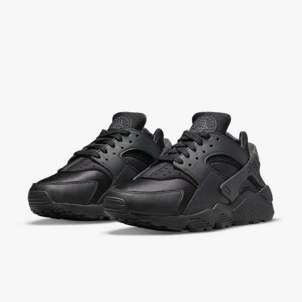 Black / Dark Grey Nike Air Huarache Women's Sneakers | NK953TAK