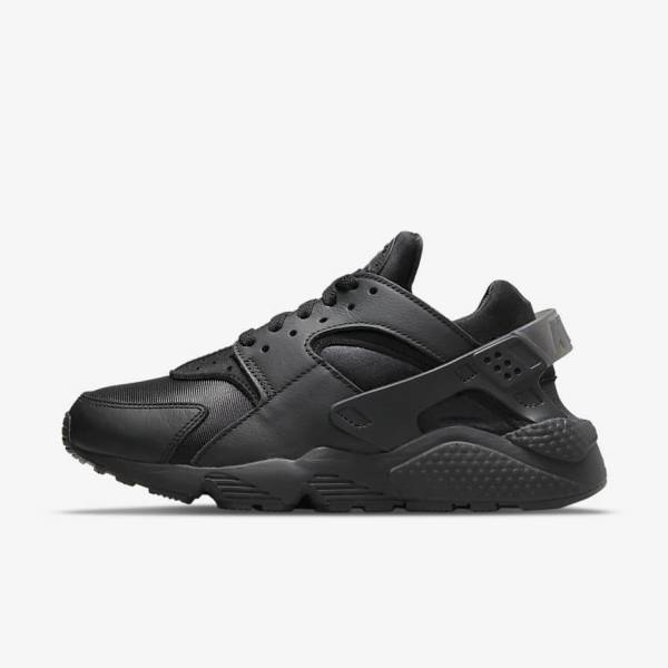 Black / Dark Grey Nike Air Huarache Women\'s Sneakers | NK953TAK