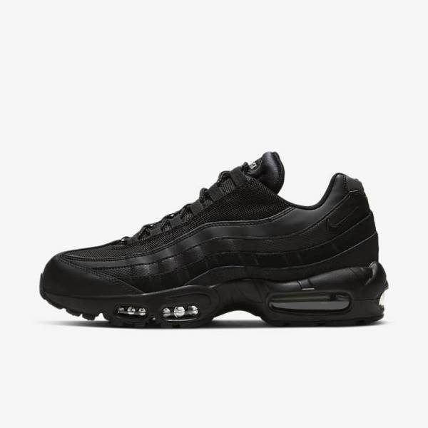 Black / Dark Grey Nike Air Max 95 Essential Men\'s Sneakers | NK248BUO