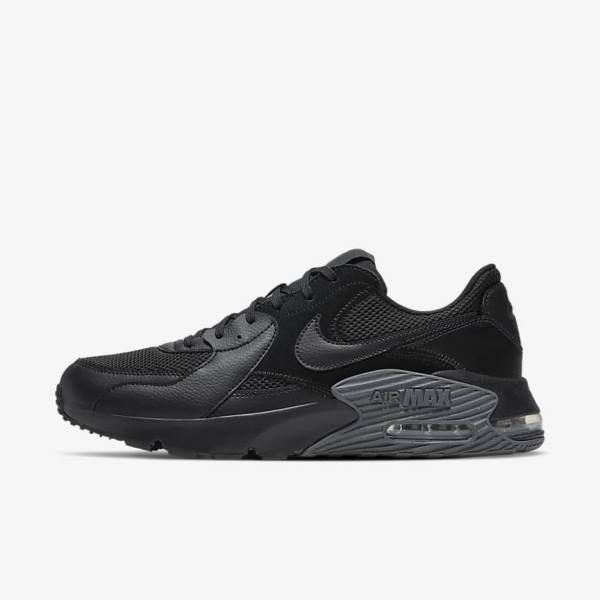 Black / Dark Grey Nike Air Max Excee Men\'s Sneakers | NK961VFM