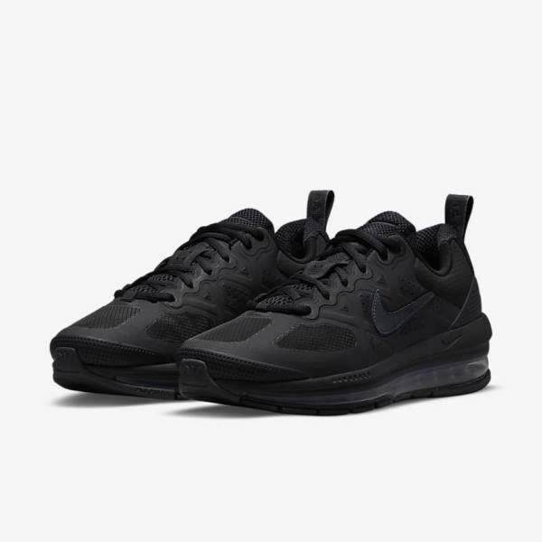 Black / Dark Grey Nike Air Max Genome Men's Sneakers | NK857SVF