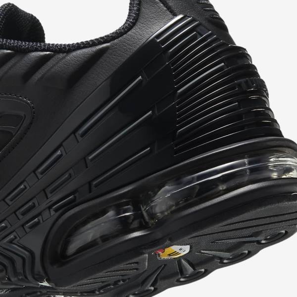 Black / Dark Grey Nike Air Max Plus 3 Leather Men's Sneakers | NK396XQL