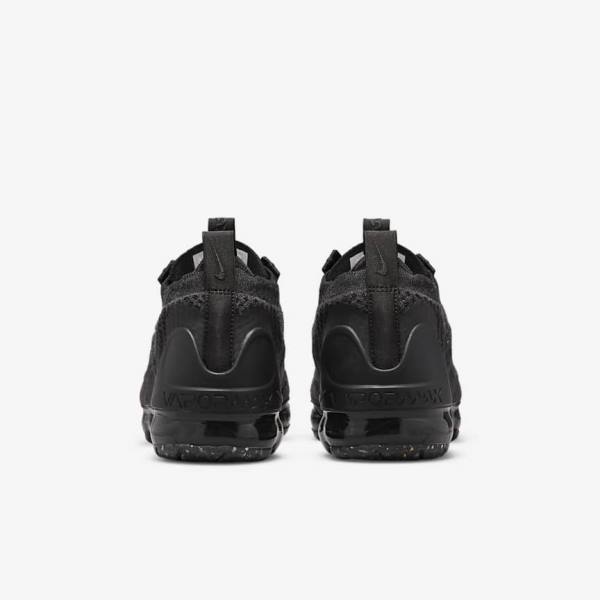 Black / Dark Grey Nike Air VaporMax 2021 FK Older Kids' Sneakers | NK830UDQ