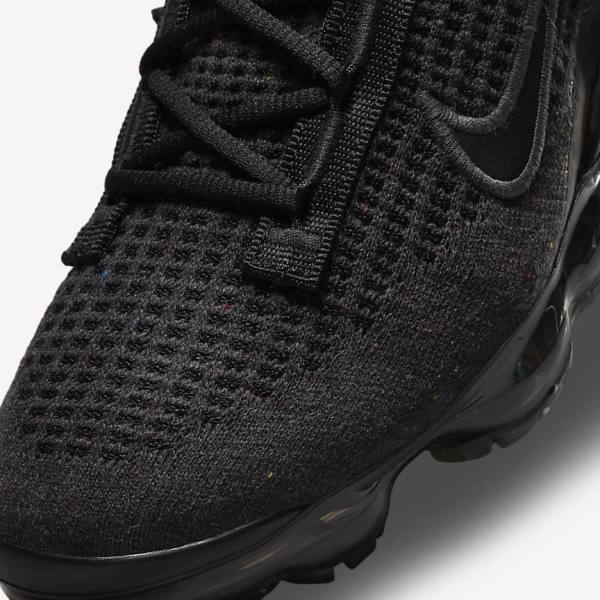 Black / Dark Grey Nike Air VaporMax 2021 FK Older Kids' Sneakers | NK830UDQ