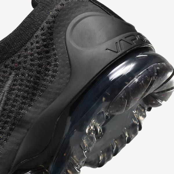 Black / Dark Grey Nike Air VaporMax 2021 FK Older Kids' Sneakers | NK830UDQ