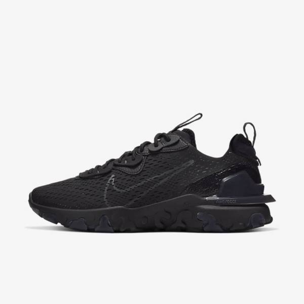 Black / Dark Grey Nike React Vision Men\'s Sneakers | NK098WQL