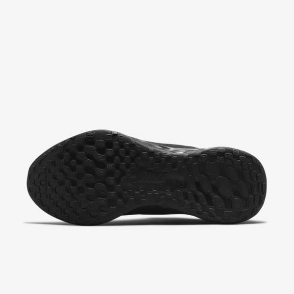 Black / Dark Grey Nike Revolution 6 FlyEase Next Nature Easy-On-And-Off Road (Extra Wide) Men's Running Shoes | NK289CJB