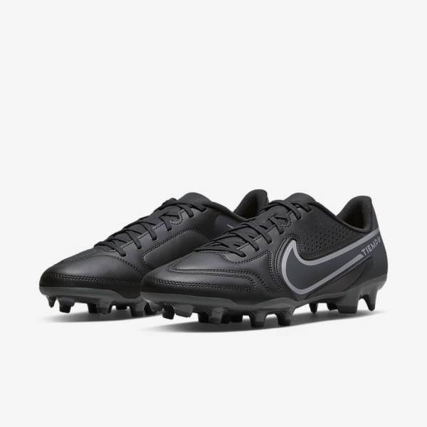 Black / Dark Grey Nike Tiempo Legend 9 Club MG Multi-Ground Women's Football Shoes | NK715BZG