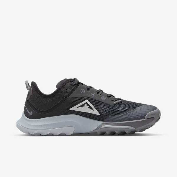 Black / Dark Grey / Platinum Nike Air Zoom Terra Kiger 8 Trail Women's Running Shoes | NK278IHE