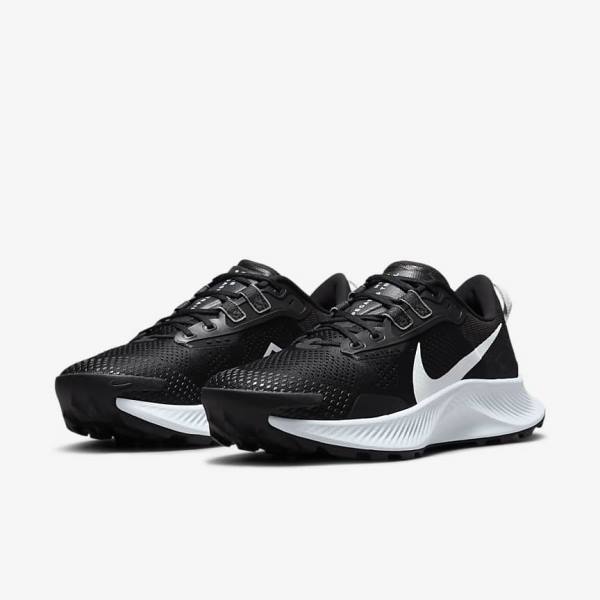 Black / Dark Grey / Platinum Nike Pegasus Trail 3 Trail Women's Running Shoes | NK527RSX