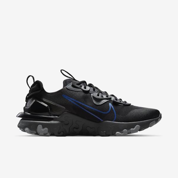 Black / Dark Grey / Royal Nike React Vision Men's Sneakers | NK261LID