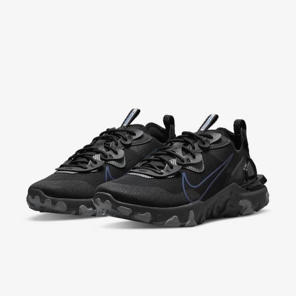 Black / Dark Grey / Royal Nike React Vision Men's Sneakers | NK261LID