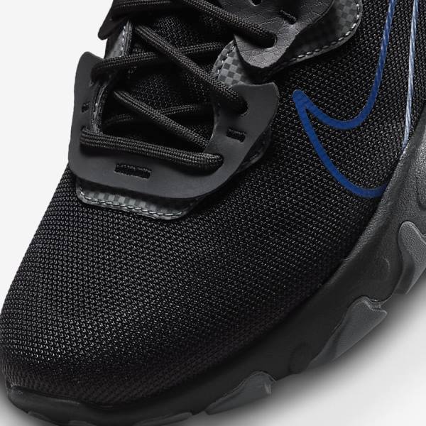 Black / Dark Grey / Royal Nike React Vision Men's Sneakers | NK261LID