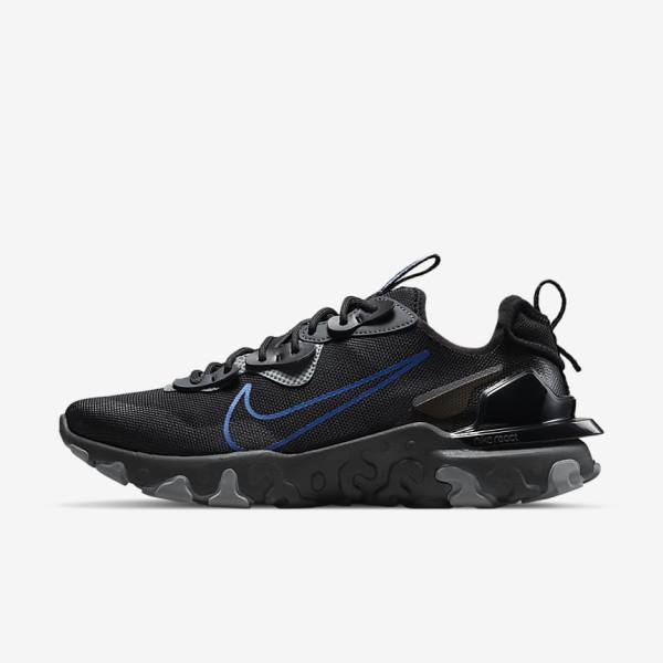 Black / Dark Grey / Royal Nike React Vision Men\'s Sneakers | NK261LID