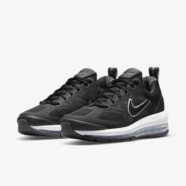 Black / Dark Grey / White / Black Nike Air Max Genome Women's Sneakers | NK075UMD