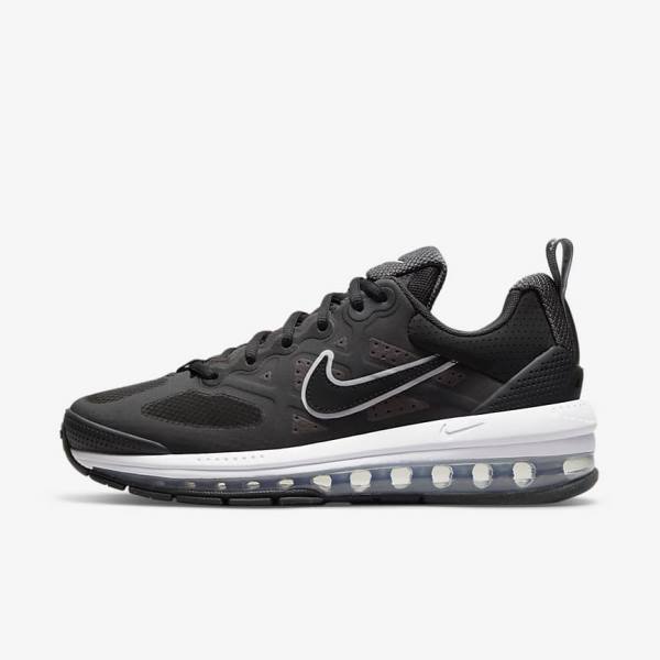 Black / Dark Grey / White / Black Nike Air Max Genome Women\'s Sneakers | NK075UMD