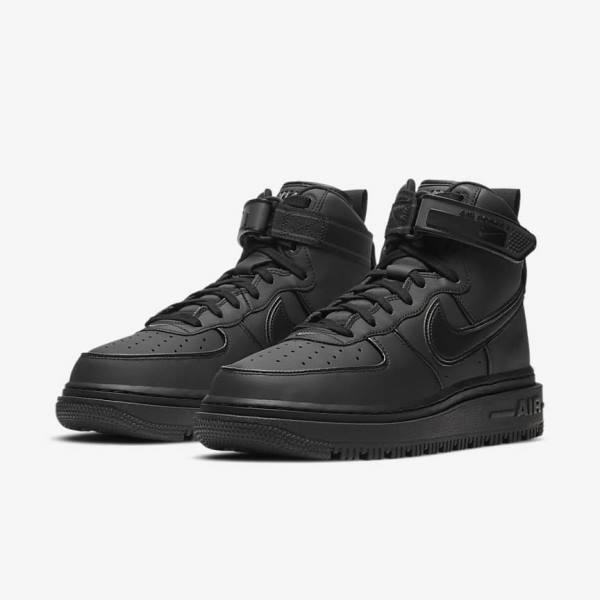 Black / Dark Grey / White Nike Air Force 1 Boot Men's Sneakers | NK629YGJ