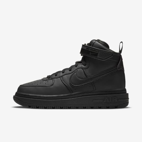 Black / Dark Grey / White Nike Air Force 1 Boot Men\'s Sneakers | NK629YGJ