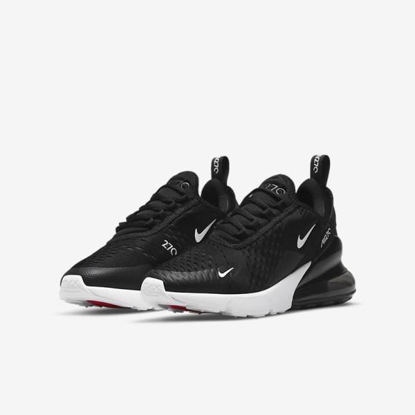 Black / Dark Grey / White Nike Air Max 270 Older Kids' Sneakers | NK947NKR