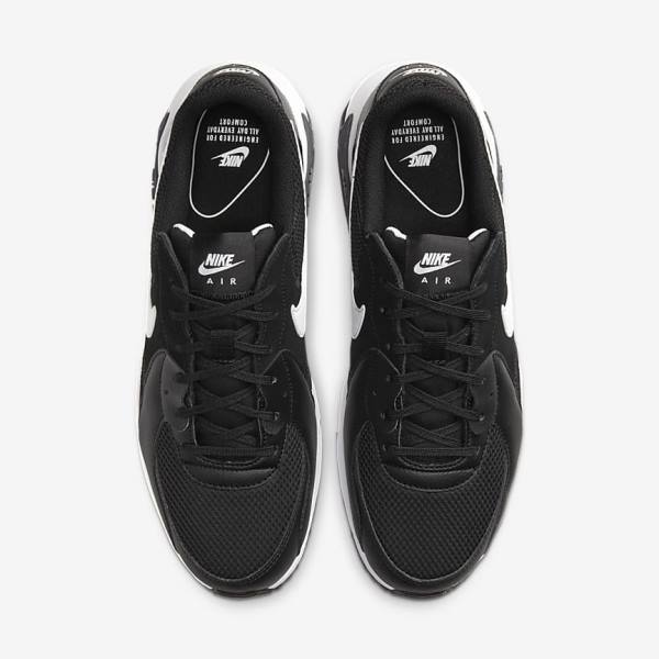 Black / Dark Grey / White Nike Air Max Excee Men's Sneakers | NK489LEO